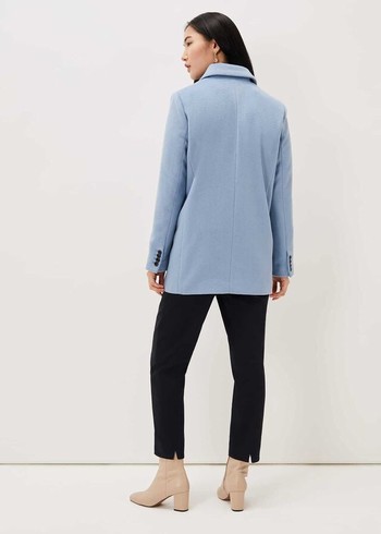 Phase Eight Amara Wool Coats Grey/Blue Canada | EBQUNZ-790